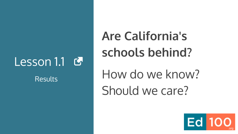 Ed100 Lesson 1.1 - Are California Schools Behind?