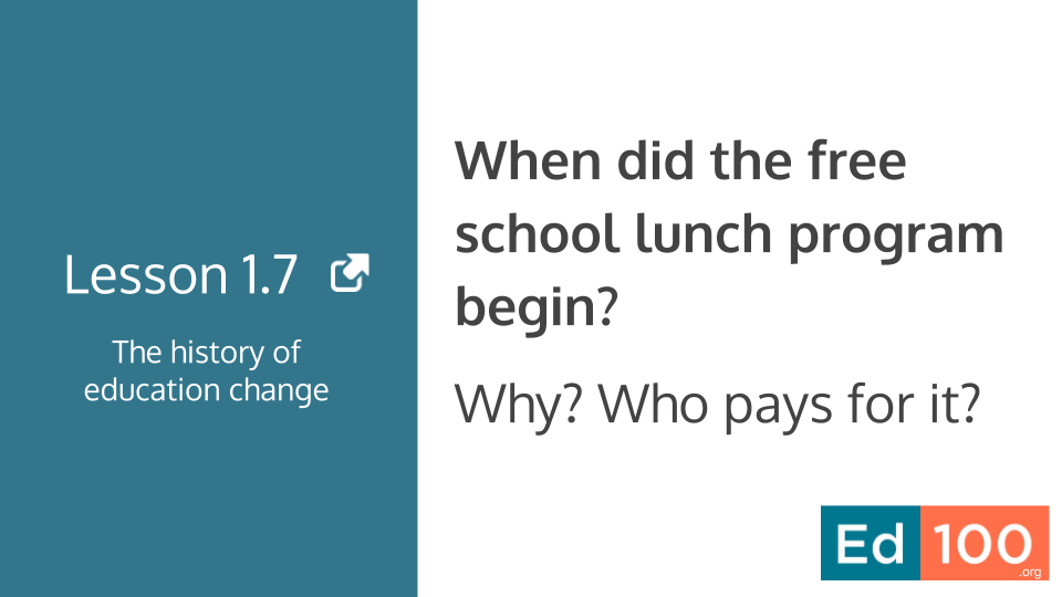 How does the school lunch program work?