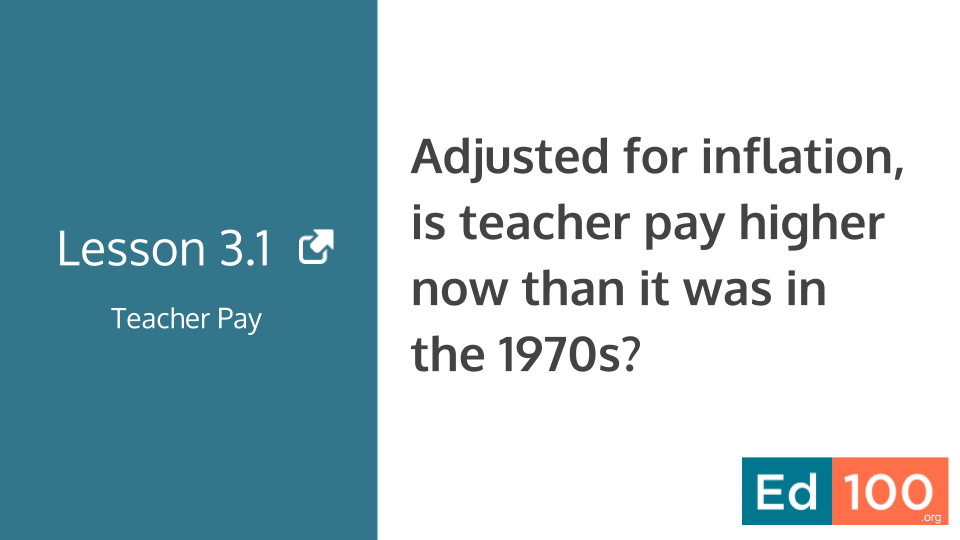 Ed100 Lesson 3.1 - Has Teacher Pay Increased?