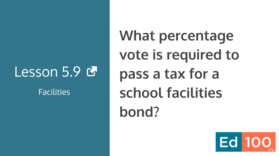 Ed100 Lesson 5.9 - What does it take to pass a school bond?