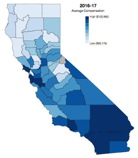 Teacher Pay In California Chart